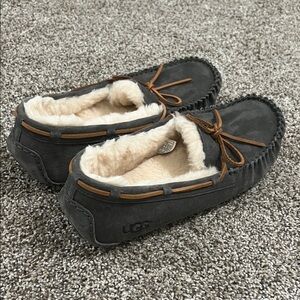 UGG Charcoal Moccasin Slippers